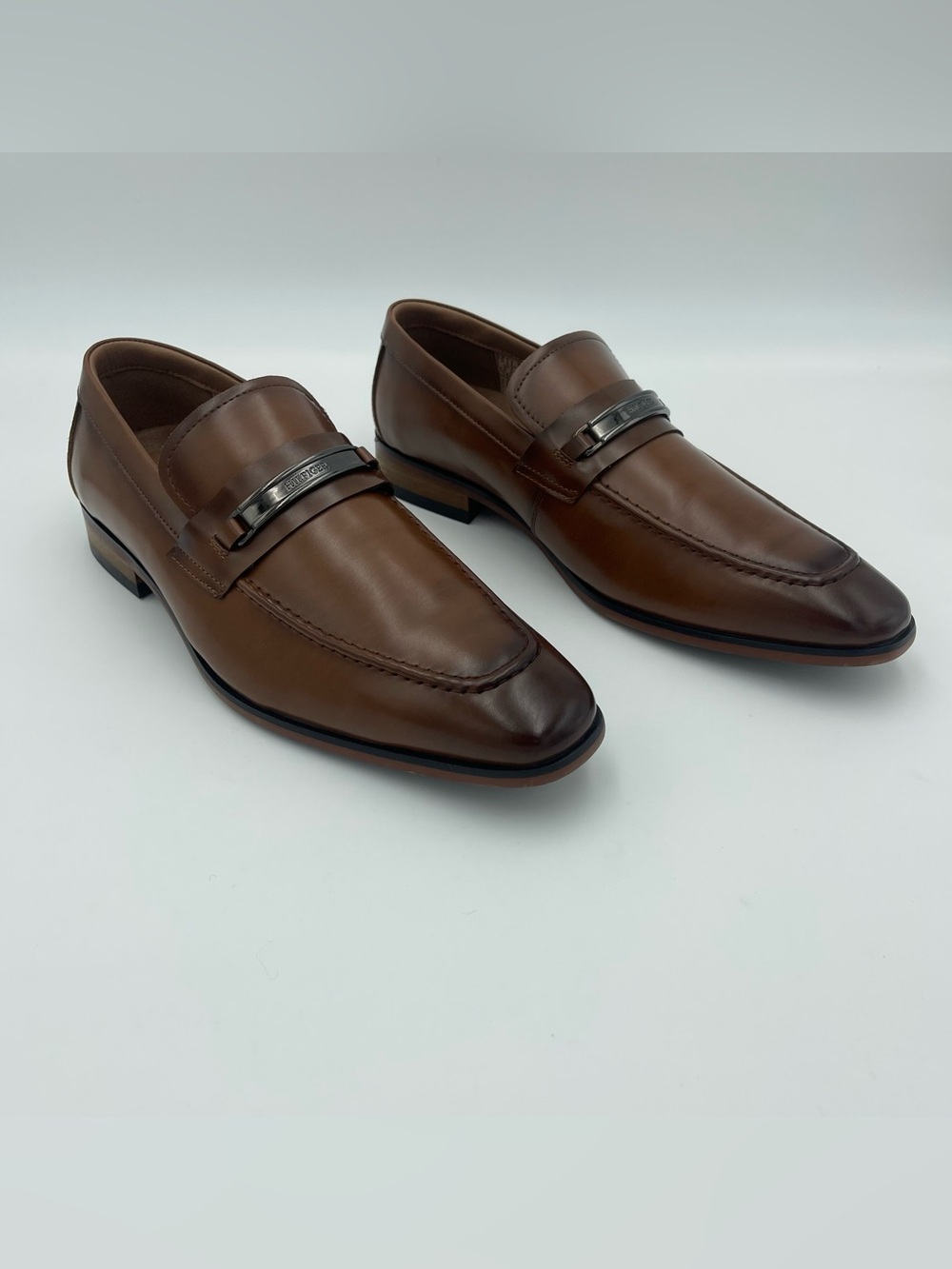 Tommy Hilfiger Speer SZ 9M Men Cognac Faux Leather Classic Loafer new no box